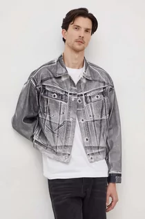 Kurtki męskie - Calvin Klein Jeans kurtka jeansowa męska kolor szary przejściowa oversize - grafika 1