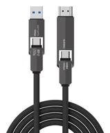 Kable komputerowe i do monitorów - 4smarts 549240 kabel USB USB4 Gen 3x2 1,5 m USB C Czarny - miniaturka - grafika 1