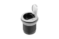 Przedłużacze i rozgałęźniki - GTV Gniazdo meblowe nablatowe wpuszczane AE-BPW1S1UCH-53 charger mini 60mm 1 x gniazdo schuko 1 x usb 24A aluminium - miniaturka - grafika 1
