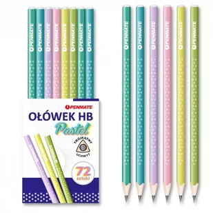 Micro, Ołówek Hb Trojk Pastel Penm Pud A 72 - Kredki, ołówki, pastele i pisaki - miniaturka - grafika 1