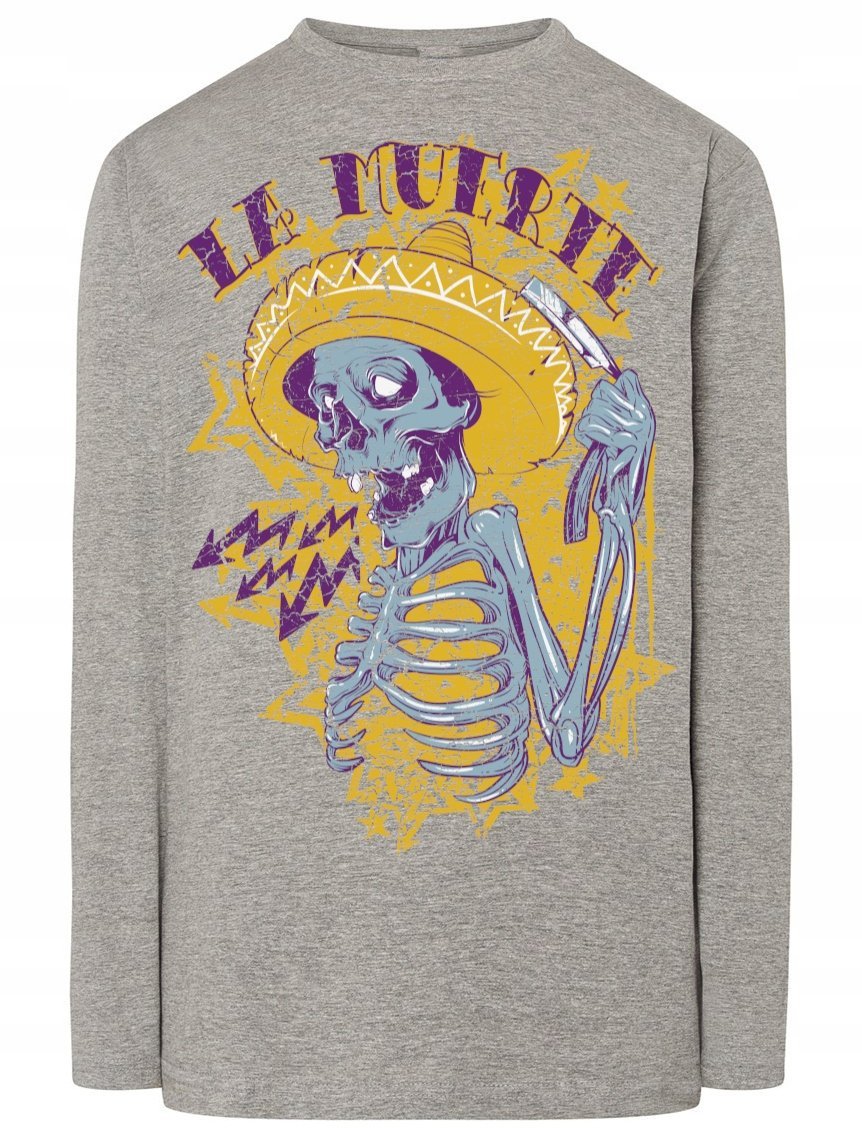 Longsleeve męski nadruk La Muerte Rozm.S