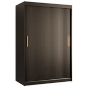 Szafy - Szafa przesuwna ubraniowa z frezowanym frontem Riflo Slim 1 120 czarna biała - miniaturka - grafika 1