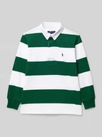 Koszulki dla chłopców - Bluzka z długim rękawem z kołnierzykiem polo - miniaturka - grafika 1