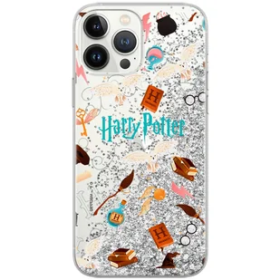 Etui płynny brokat do Apple IPHONE 13 Harry Potter: Harry Potter 228 oryginalne i oficjalnie licencjonowane, Srebrny - Etui i futerały do telefonów - miniaturka - grafika 1