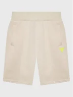 Spodenki damskie - Guess Szorty sportowe L3RD04 KBIH2 Beżowy Regular Fit - miniaturka - grafika 1