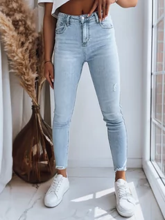 Spodnie damskie - Spodnie damskie MASLIN jeansowe jasnoniebieskie Dstreet UY1463 - grafika 1