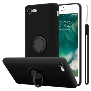 Pokrowiec Do Apple iPhone 7 / 7S / 8 / SE 2020 w LIQUID CZARNY Etui TPU Obudowa Ochronny Case Cover Plecki Cadorabo - Etui i futerały do telefonów - miniaturka - grafika 1