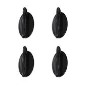 Zawiasy, okucia i inne akcesoria - Klamka do drzwi przesuwnych, czarna, 4-częściowa, samoprzylepna, plastikowa, do drzwi i okien - miniaturka - grafika 1