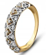Pierścionki - ZŁOTY PIERŚCIONEK Z CYRKONIAMI REALE 333 - miniaturka - grafika 1