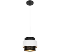 Lampy sufitowe - Żyrandol na lince NESS 1xE27/60W/230V czarny/biały - miniaturka - grafika 1