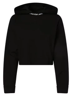 Calvin Klein Jeans - Damska bluza z kapturem, czarny - Bluzy damskie - miniaturka - grafika 1