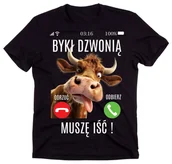 Moda i Uroda OUTLET - KOSZULKA DLA HODOWCY BYKÓW - BYKI DZWONIĄ MUSZĘ IŚĆ , KOSZULKA DLA ROLNIKA - miniaturka - grafika 1