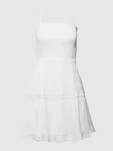 Sukienka mini z bawełny z haftem angielskim - Sukienki - miniaturka - grafika 1