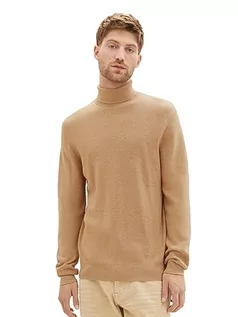 Swetry męskie - TOM TAILOR sweter męski, 32722 - Beach Sand Melange, XL - grafika 1