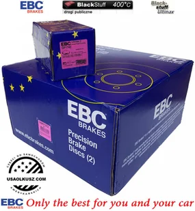 Przednie klocki Ultimax2 + NACINANE tarcze hamulcowe 330mm EBC seria USR Cadillac Escalade AWD 2007-2008 - Tarcze hamulcowe - miniaturka - grafika 3