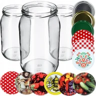 Pojemniki kuchenne - SŁOIK 760 ml SŁOIKI NA PRZETWORY MIÓD OGÓRKI WIECZKA ZAKRĘTKI 48 SZT FI 82 - miniaturka - grafika 1