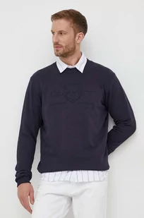 Gant bluza bawełniana męska kolor granatowy z aplikacją - Bluzy męskie - miniaturka - grafika 1