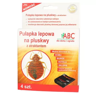 ABC pułapka lepowa wabiąca na Pluskwy 4 sztuki Lep - Zwalczanie i odstraszanie szkodników - miniaturka - grafika 1