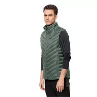 Kamizelki męskie - Męska kamizelka puchowa Jack Wolfskin PASSAMANI DOWN VEST M hedge green - S - miniaturka - grafika 1