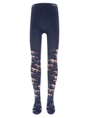 Rajstopy dziecięce - ewers Rajstopy "Horses" w kolorze granatowym - miniaturka - grafika 1