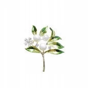 Broszki - ekskluzywna BROSZKA ozdoba do ubrań DRZEWKO cyrkonie elegancka BIŻUTERIA - miniaturka - grafika 1