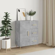 Komody - vidaXL Szafka, szarość betonu, 69,5x34x90 cm, materiał drewnopochodny - miniaturka - grafika 1