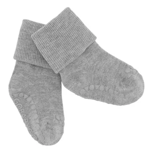 GoBabyGo antypoślizgowe skarpetki do nauki chodzenia BAMBOO Grey Melange 0 m+ - Skarpetki dla dzieci - miniaturka - grafika 1