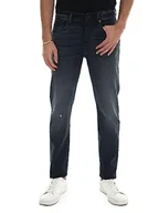 Spodenki męskie - BOSS Męskie spodnie dżinsowe, ciemnoniebieskie, 3132 - miniaturka - grafika 1