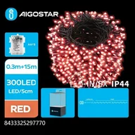 Oświetlenie świąteczne - Lampki choinkowe Aigostar Lampki choinkowe na 3 baterie AA czerwone Taśma świetlna płaska na 3 baterie AA - miniaturka - grafika 1