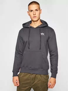Alpha Industries Bluza Basic Small Logo 196318 Szary Regular Fit L, XL - Bluzy męskie - miniaturka - grafika 1