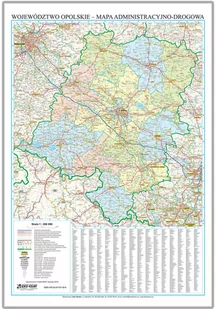 EkoGraf, Województwo opolskie mapa ścienna na podkładzie w drewnianej ramie, 1:200 000 - Mapy i plansze edukacyjne - miniaturka - grafika 1