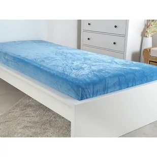 Niebieskie prześcieradło z mikropluszu 180x200 cm Exclusive – B.E.S. - Prześcieradła - miniaturka - grafika 1