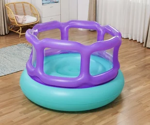 Bestway 52646 Dmuchany okrągły Zamek do skakania Laugh 'n Leap Bouncer 1.52m x 1.52m x 84cm - Materace dmuchane i koła do pływania - miniaturka - grafika 7