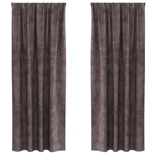 vidaXL Zasłony 2 szt. z Oczkami Brązowe 225x140 cm - Zasłony - miniaturka - grafika 1