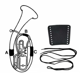 Gewa Zapięcie na krem do rąk ochronne skórzane sznurowane, część Tenor Horn, a, sznurek 720588 - Akcesoria do instrumentów dętych - miniaturka - grafika 1