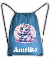 Plecaki worki - Worek Szkolny Na Buty Workoplecak Na WF Do Przedszkola STICH STITCH LILO 44 - miniaturka - grafika 1