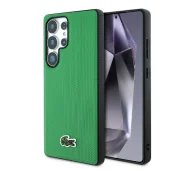 Etui i futerały do telefonów - Lacoste Iconic Petit Pique Woven Logo MagSafe do Galaxy S25 Ultra Zielony - miniaturka - grafika 1