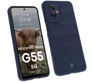 Etui i futerały do telefonów - Bizon Pancerne etui Case Tur do Motorola Moto G55 5G, granatowe - miniaturka - grafika 1