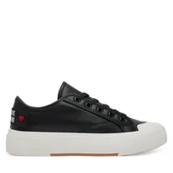 Trampki damskie - Trampki LOVE MOSCHINO JA15012G1MIA0000 Czarny - miniaturka - grafika 1