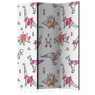 Parawany - Parawan 3-częściowy - Dinozaury origami [Room Dividers] (rozmiar 135x172) - miniaturka - grafika 1
