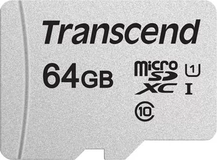 Karta pamięci Transcend MicroSDXC 300S 64GB Class 10 UHS-I U1 bez adaptera (TS64GUSD300S) - Karty pamięci - miniaturka - grafika 1