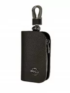Etui na klucze - SKÓRZANE ETUI na klucze OPEL logo KLUCZYK brelok ELEGANCKI brąz - miniaturka - grafika 1