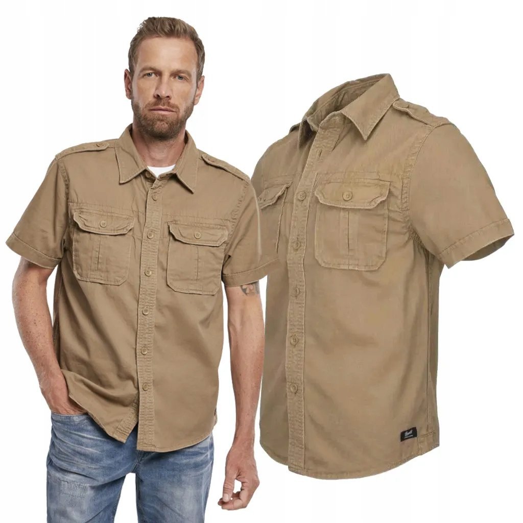 Koszula z krótkim rękawem BRANDIT Vintage Shirt - Coyote M [M]