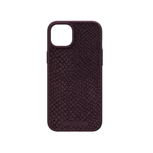 Njord byELEMENTS Salmon Leather Etui do iPhone 15 Plus z MagSafe - Bordowe - Etui i futerały do telefonów - miniaturka - grafika 2