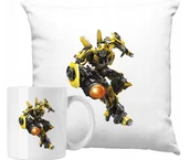 Gadżety dla niej i dla niego - ZESTAW PODUSZKA + KUBEK Transformers Pomysł Na Prezent +IMIĘ #2 - miniaturka - grafika 1