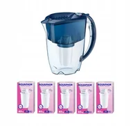 Dzbanki filtrujące - Dzbanek filtrujący Aquaphor Prestige 2.8 l z 6 wkładami A5 Mg, granatowy - miniaturka - grafika 1