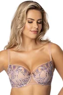 Biustonosze - Biustonosz półusztywniany Gaia 1307 Raina beżowo-niebieski - miniaturka - grafika 1