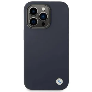 Etui BMW BMHMP14XSILNA iPhone 14 Pro Max 6,7" granatowy/navy Silicone Metal Logo MagSafe - Etui i futerały do telefonów - miniaturka - grafika 3