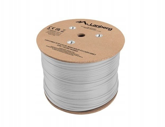 Lanberg Kabel LAN SFTP KAT.5E 305M DRUT CU LSZH SZARY CPR LCS5L-11CU-0305-S