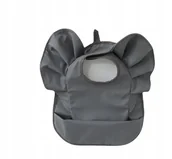 Śliniaki i fartuszki - ŚLINIACZEK DLA NIEMOWLAKA Z KIESZONKĄ I FALBANKAMI - miniaturka - grafika 1